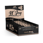 Creamy and crunchy N'Joy Protein Bar in Cookie Dough flavor, ideal for muscle recovery and a nutritious treat.