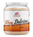 Tasty XXL Nutrition Whey Protein in Salted Caramel flavor, perfect for post-workout muscle repair and growth. 1000gr.